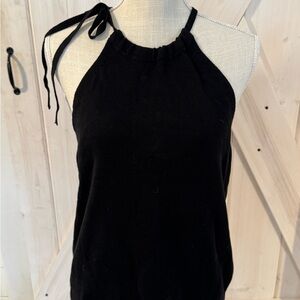 Elegant Black Halter Top